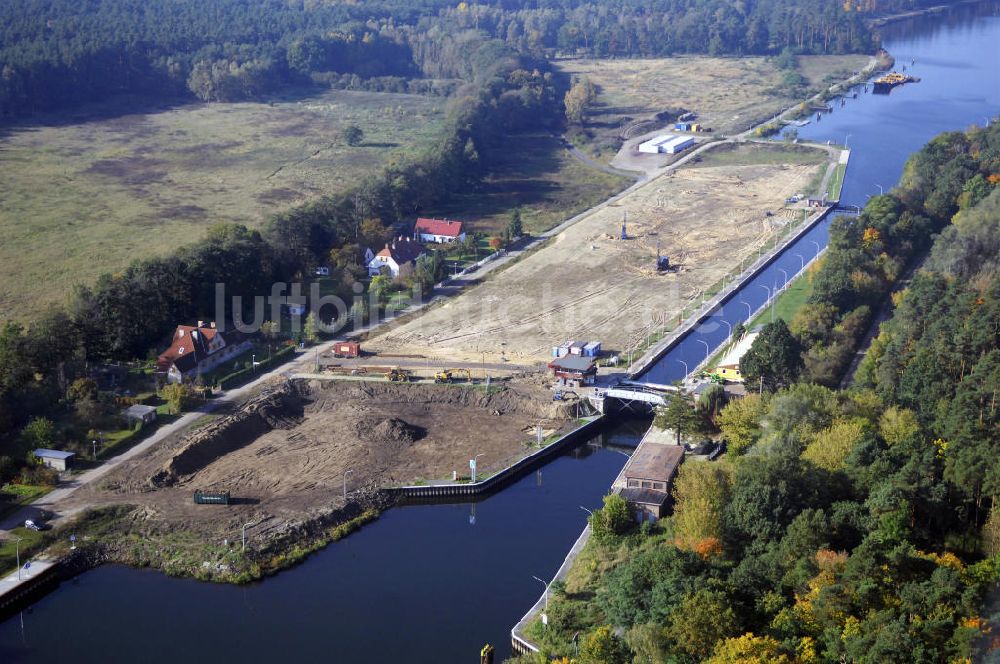 Wusterwitz aus der Vogelperspektive: Schleuse Wusterwitz