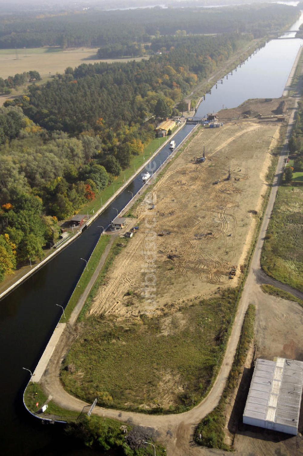 Luftaufnahme Wusterwitz - Schleuse Wusterwitz