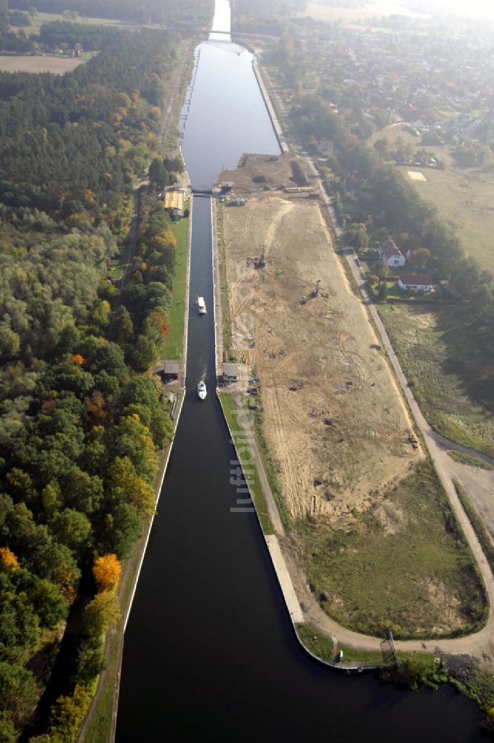 Wusterwitz aus der Vogelperspektive: Schleuse Wusterwitz