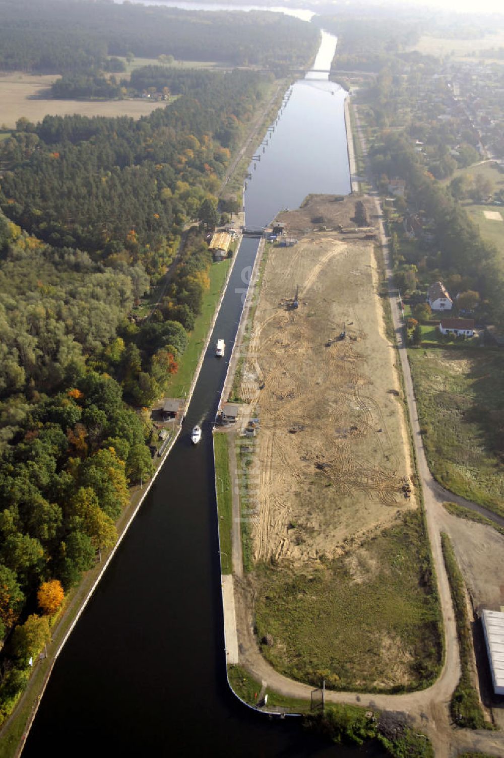 Luftbild Wusterwitz - Schleuse Wusterwitz