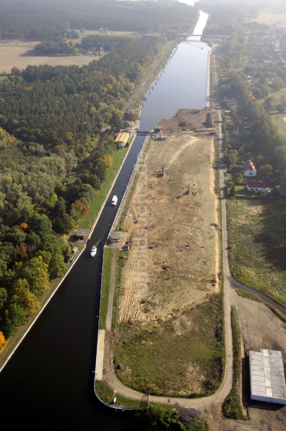 Luftaufnahme Wusterwitz - Schleuse Wusterwitz