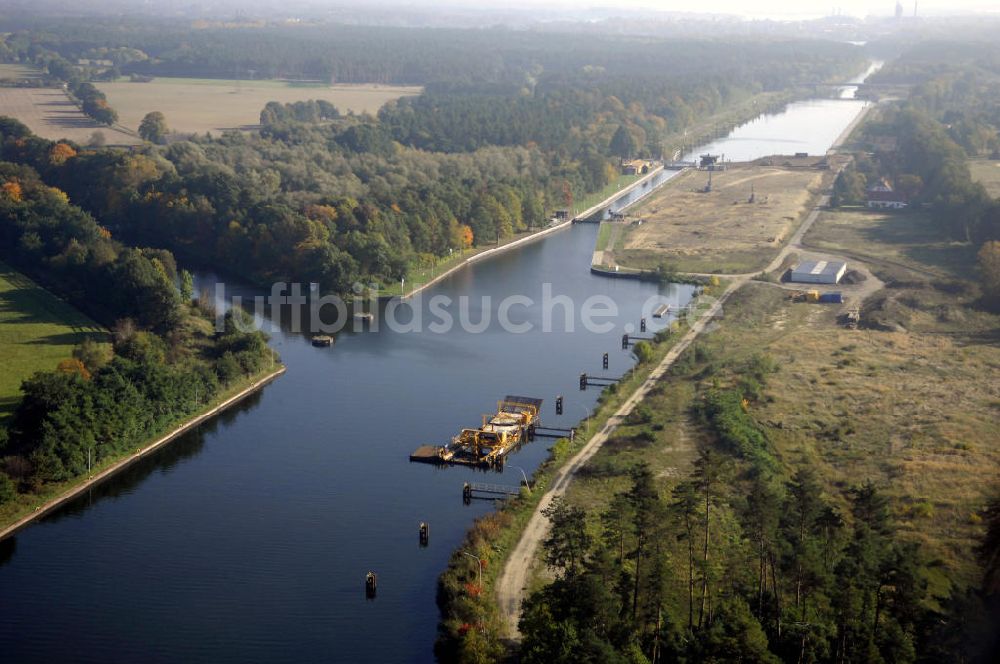 Wusterwitz von oben - Schleuse Wusterwitz