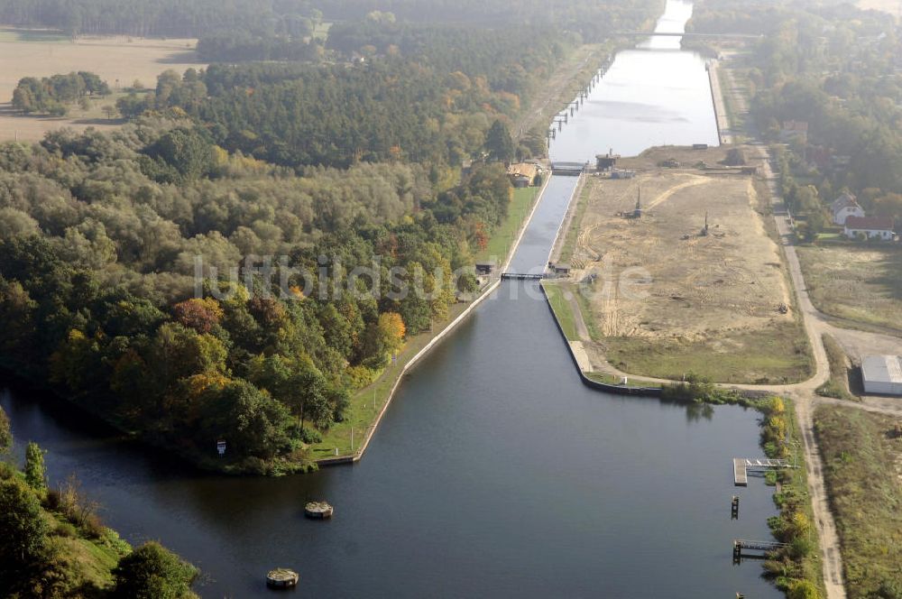 Luftbild Wusterwitz - Schleuse Wusterwitz