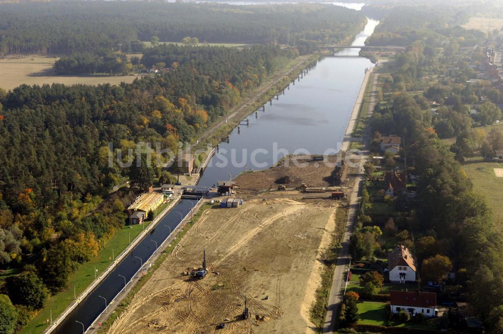 Wusterwitz von oben - Schleuse Wusterwitz