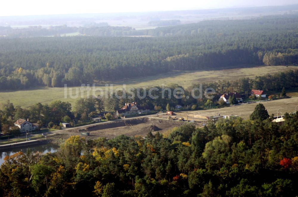 Wusterwitz von oben - Schleuse Wusterwitz