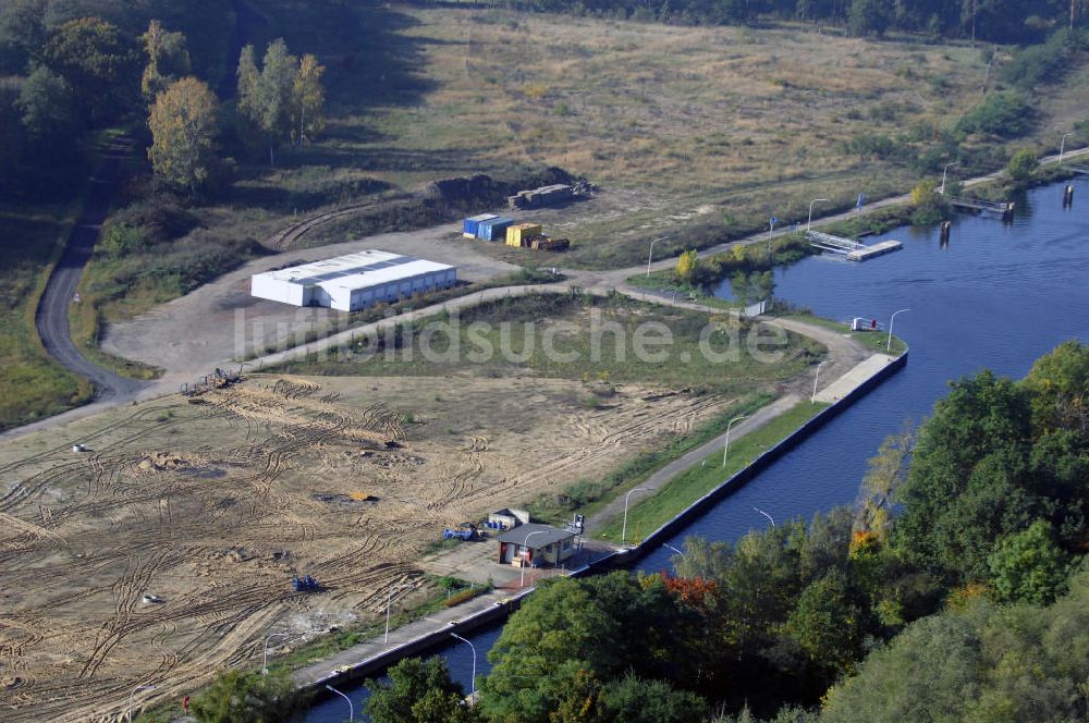 Wusterwitz von oben - Schleuse Wusterwitz