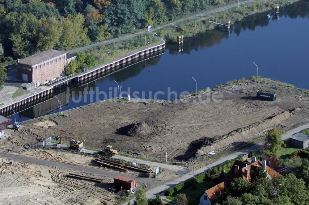 Luftbild Wusterwitz - Schleuse Wusterwitz