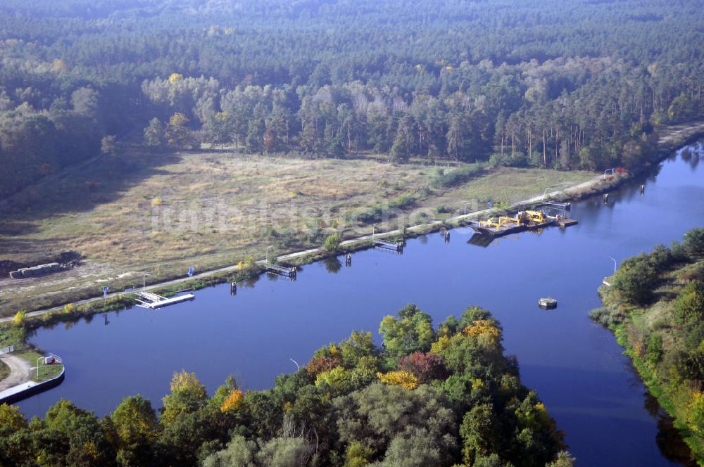 Luftbild Wusterwitz - Schleuse Wusterwitz