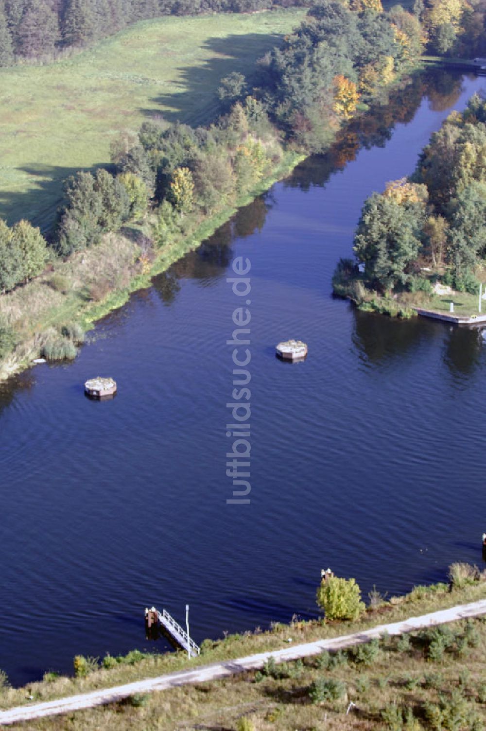 Luftaufnahme Wusterwitz - Schleuse Wusterwitz