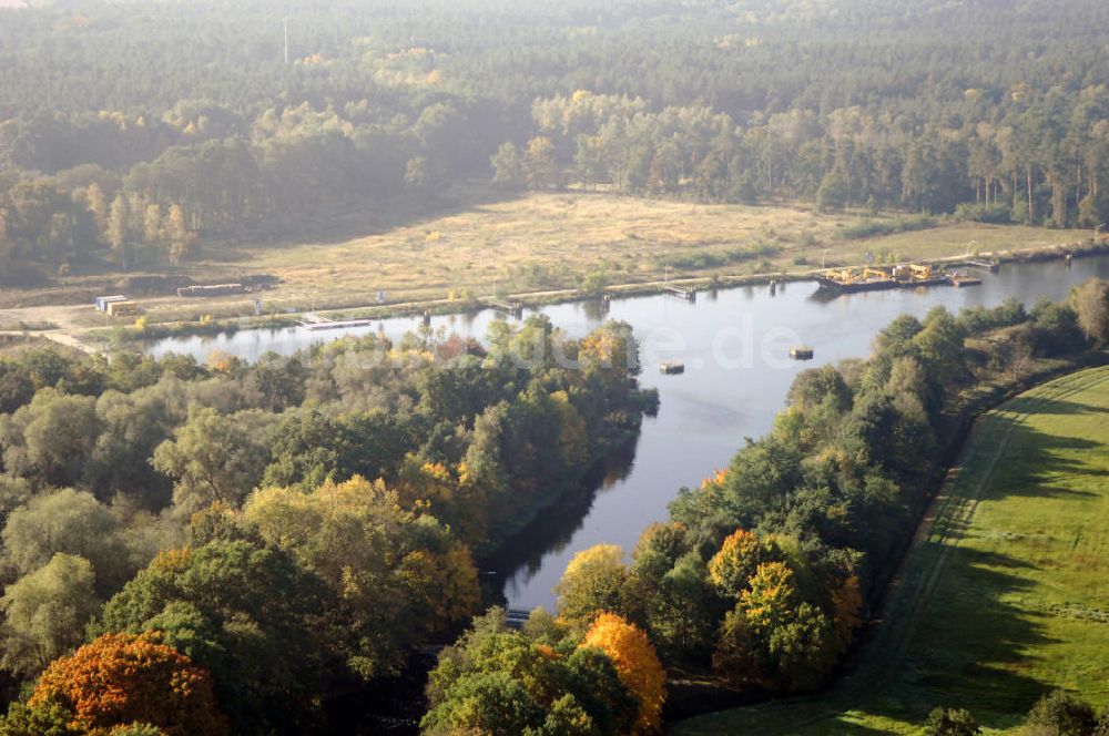 Wusterwitz von oben - Schleuse Wusterwitz