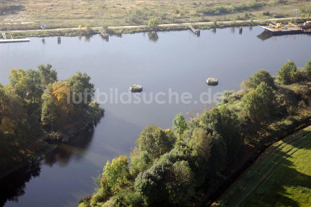 Wusterwitz aus der Vogelperspektive: Schleuse Wusterwitz