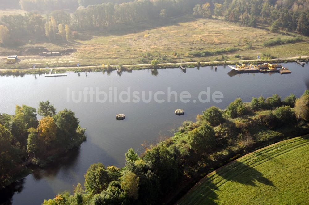 Luftbild Wusterwitz - Schleuse Wusterwitz