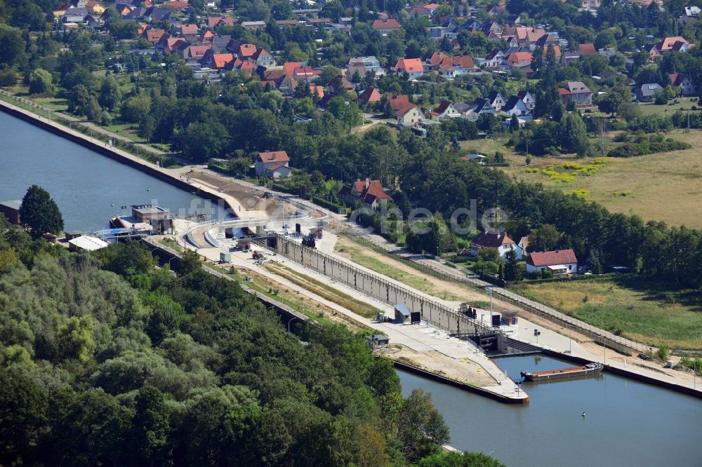 Luftaufnahme Wusterwitz - Schleuse Wusterwitz im Bundesland Brandenburg