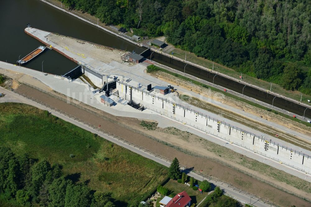 Luftaufnahme Wusterwitz - Schleuse Wusterwitz im Bundesland Brandenburg