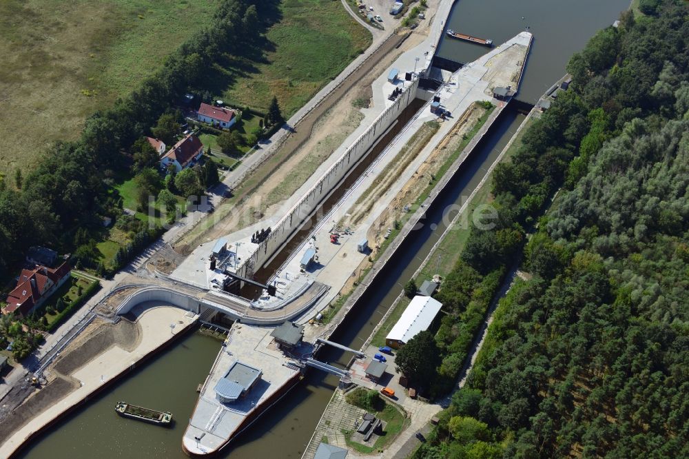 Wusterwitz aus der Vogelperspektive: Schleuse Wusterwitz im Bundesland Brandenburg