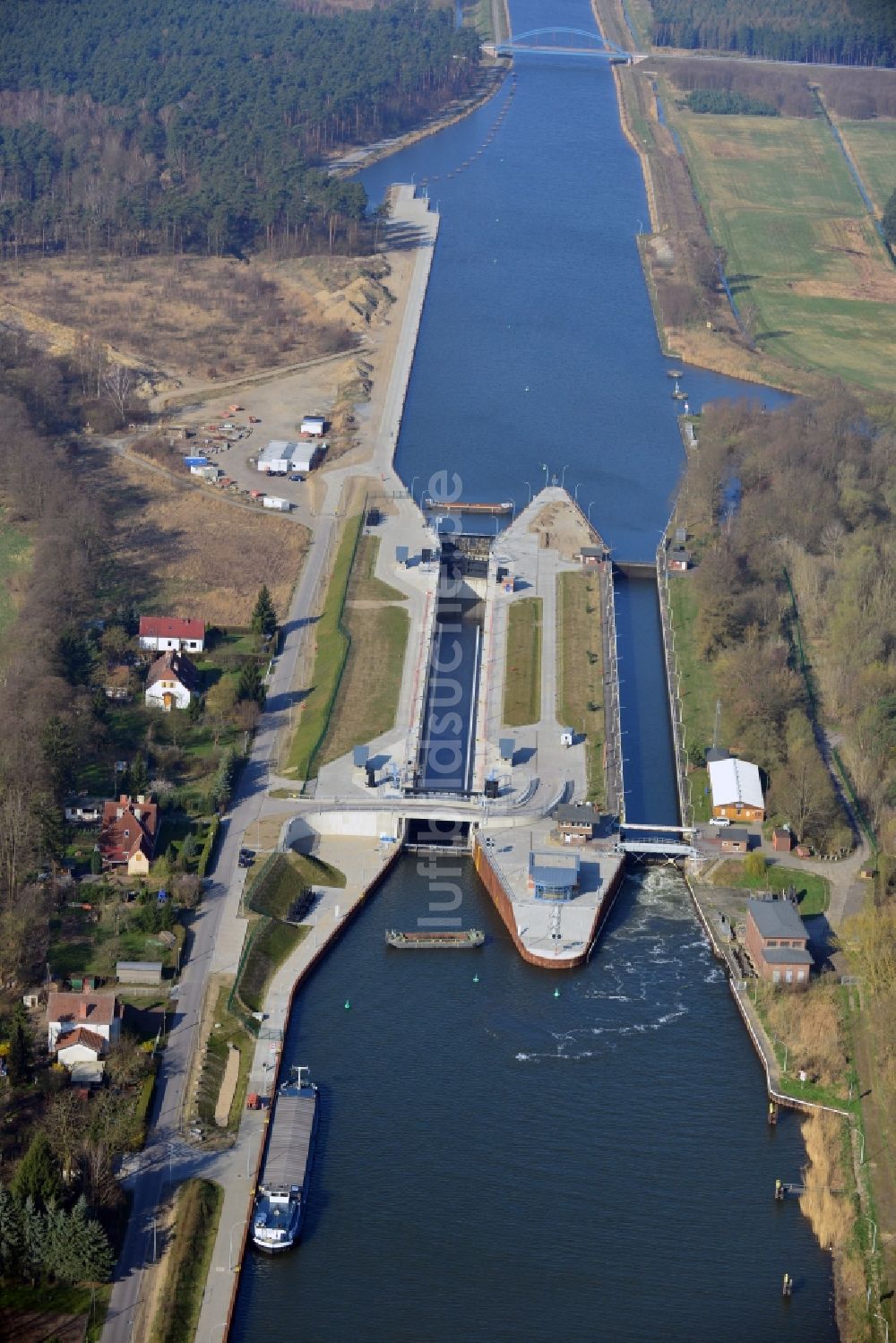 Luftbild Wusterwitz - Schleuse Wusterwitz im Bundesland Brandenburg