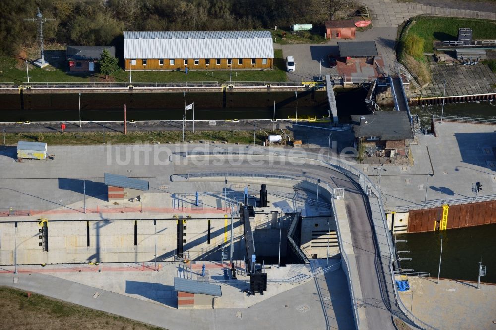 Luftaufnahme Wusterwitz - Schleuse Wusterwitz im Bundesland Brandenburg