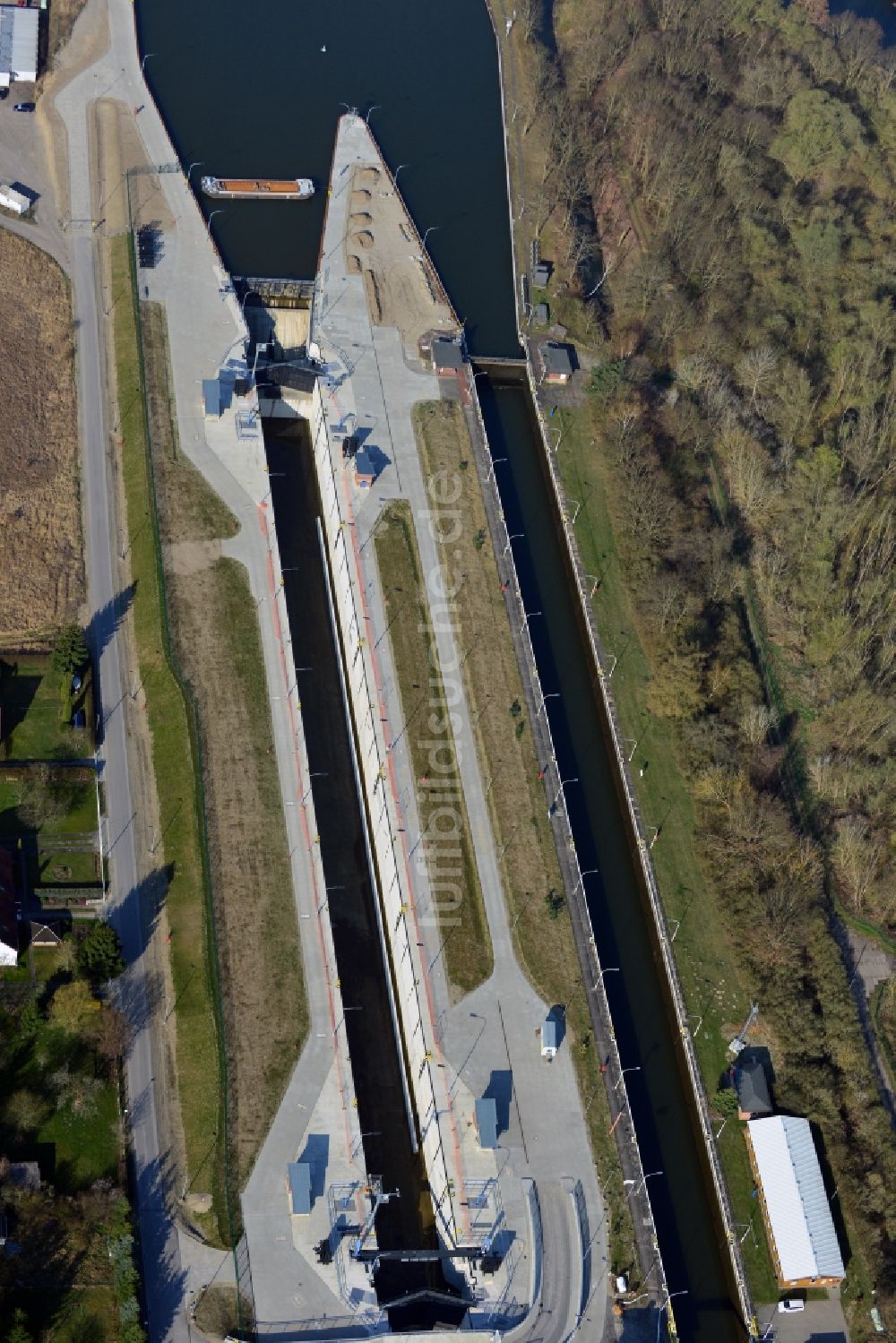 Luftaufnahme Wusterwitz - Schleuse Wusterwitz im Bundesland Brandenburg