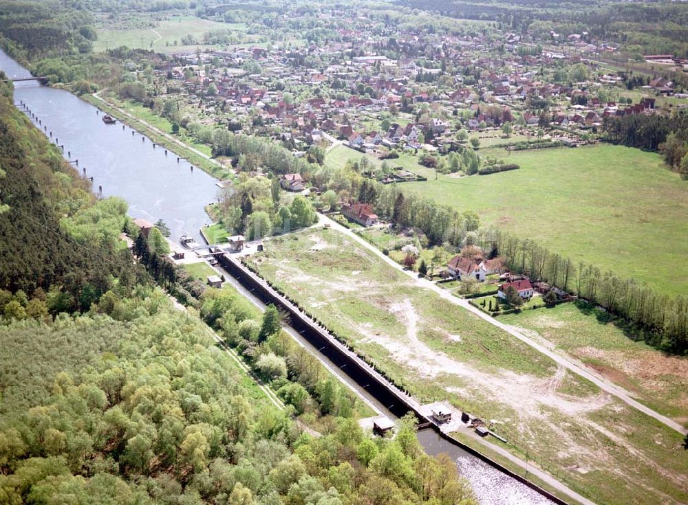 Luftbild Wusterwitz / Brandenburg - Schleuse Wusterwitz am Elbe-Havel-Kanal