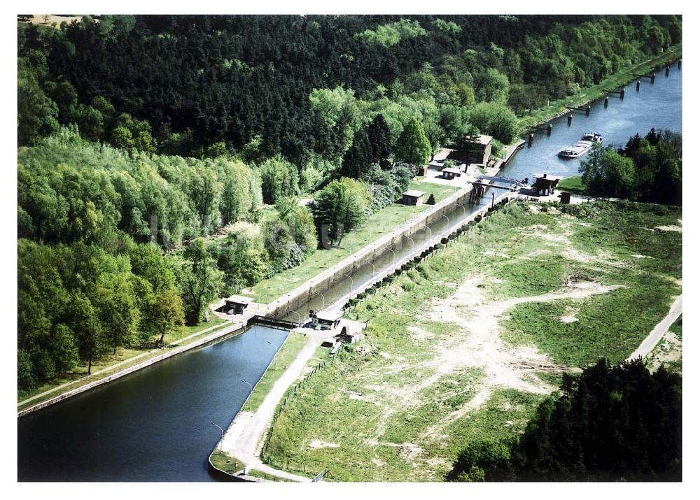 Luftaufnahme Wusterwitz / Brandenburg - Schleuse Wusterwitz am Elbe-Havel-Kanal