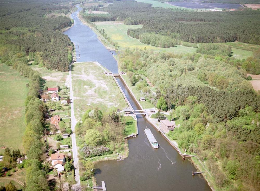 Luftbild Wusterwitz / Brandenburg - Schleuse Wusterwitz am Elbe-Havel-Kanal