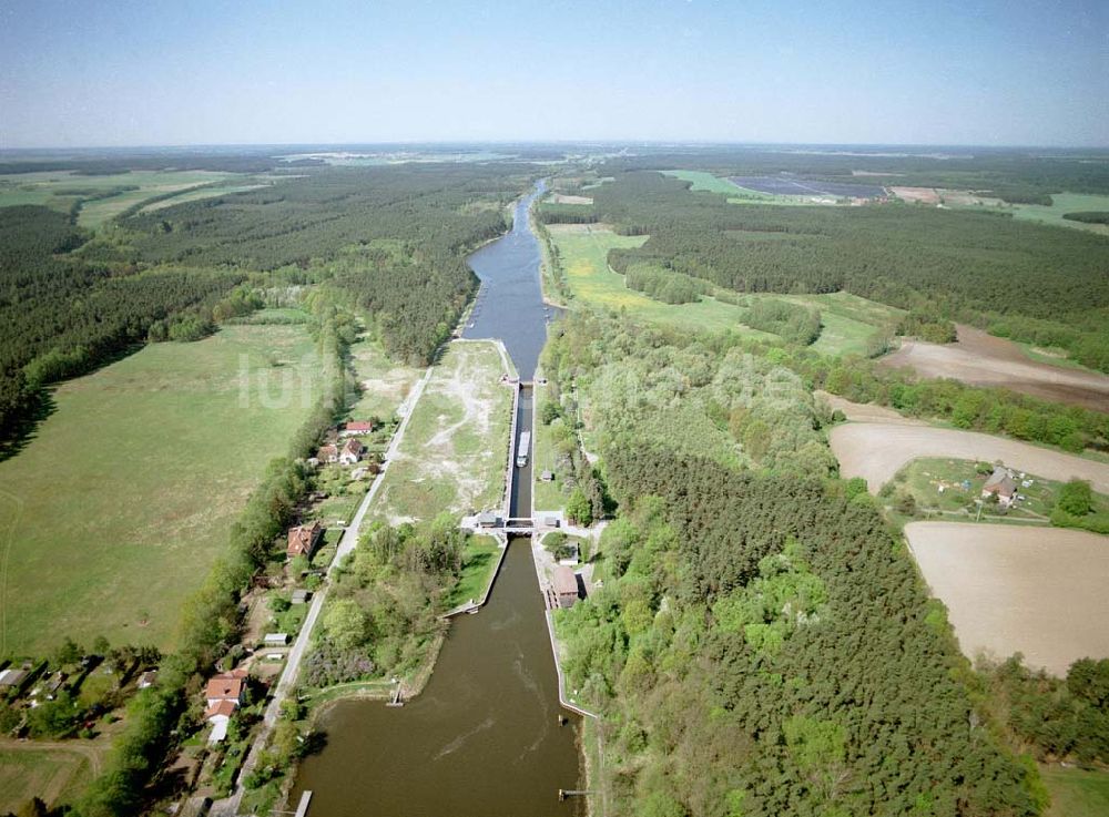 Luftbild Wusterwitz / Brandenburg - Schleuse Wusterwitz am Elbe-Havel-Kanal