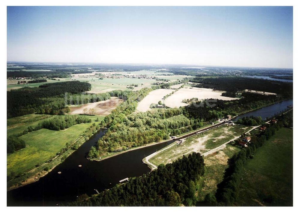 Luftaufnahme Wusterwitz / Brandenburg - Schleuse Wusterwitz am Elbe-Havel-Kanal