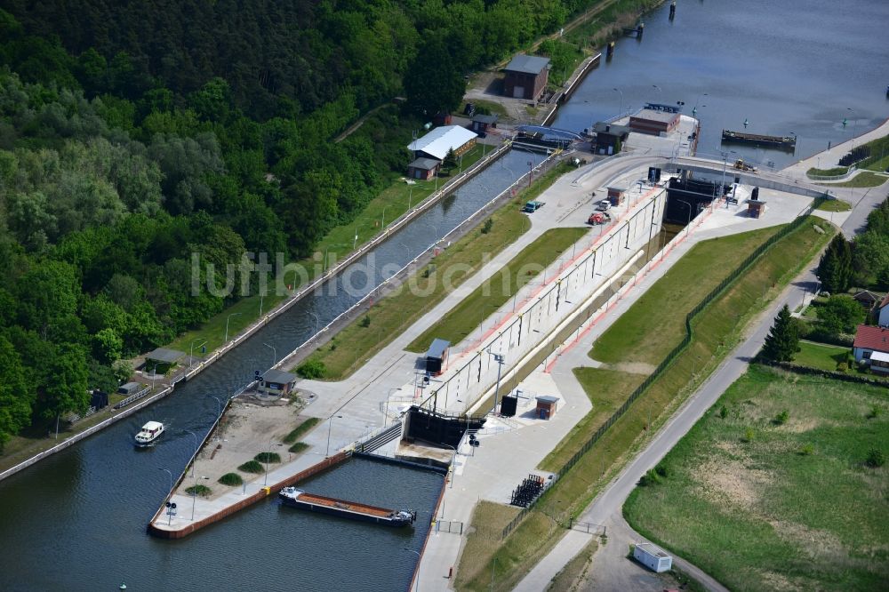 Luftbild Wusterwitz - Schleuse Wusterwitz am Elbe-Havel-Kanal im Bundesland Brandenburg