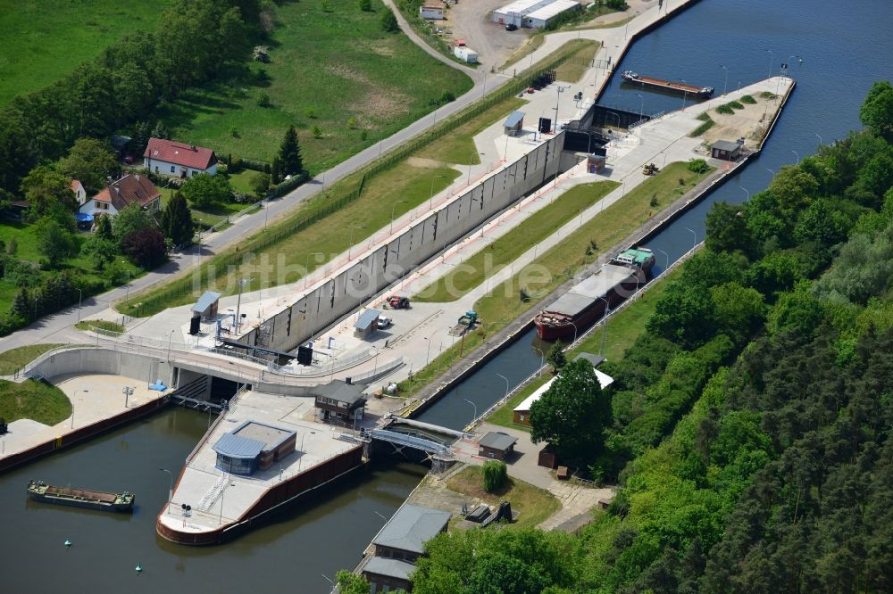 Luftbild Wusterwitz - Schleuse Wusterwitz am Elbe-Havel-Kanal im Bundesland Brandenburg