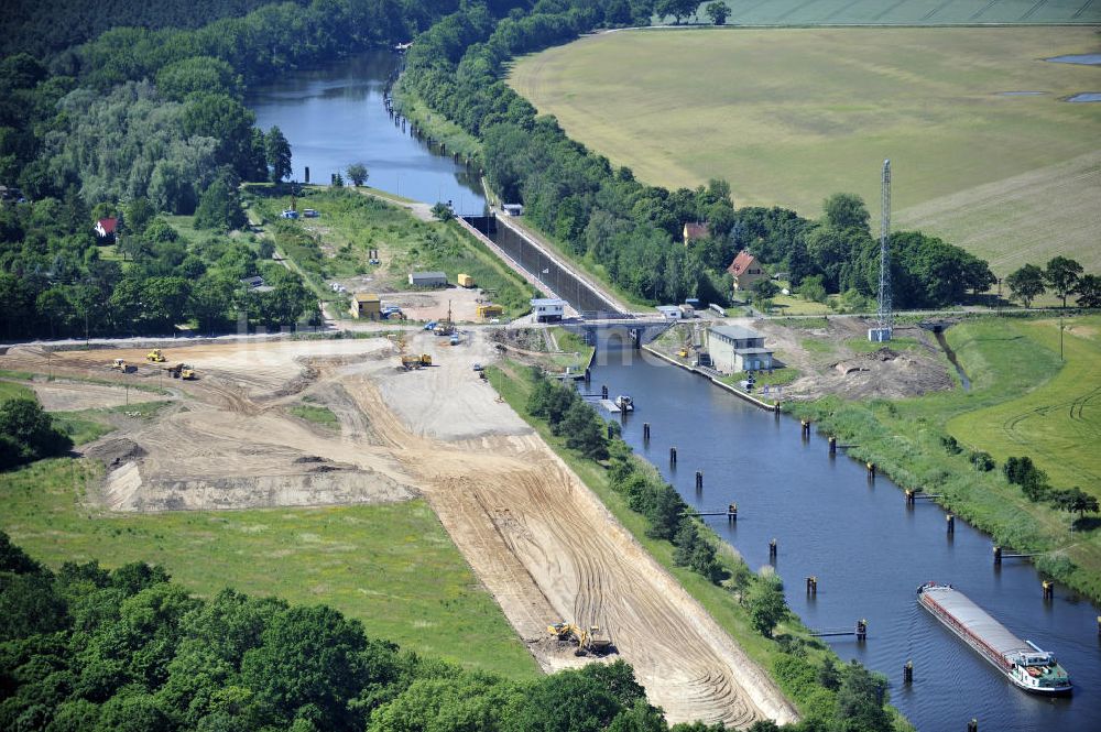 Luftbild Zerben - Schleuse Zerben