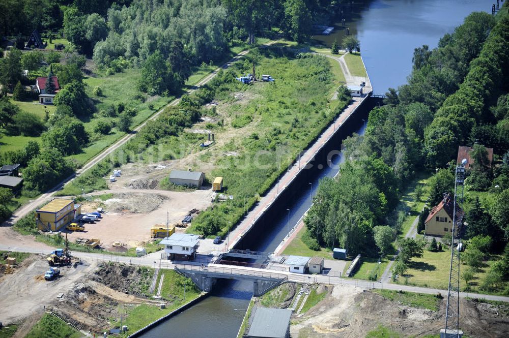 Luftbild Zerben - Schleuse Zerben