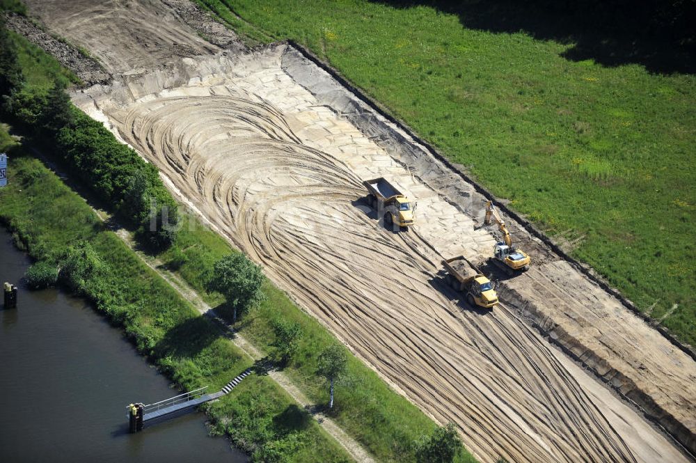 Zerben aus der Vogelperspektive: Schleuse Zerben