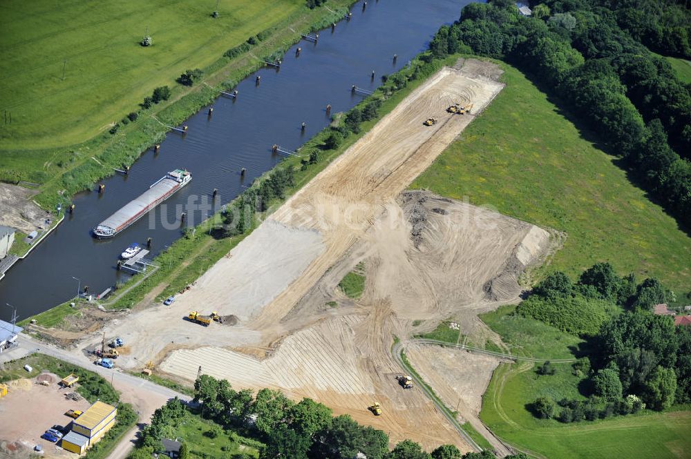 Luftbild Zerben - Schleuse Zerben