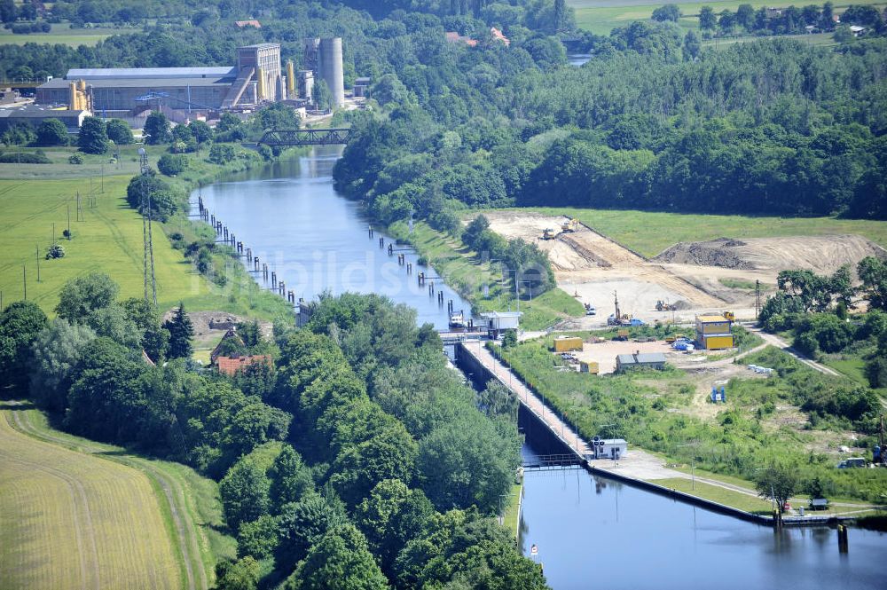 Luftbild Zerben - Schleuse Zerben