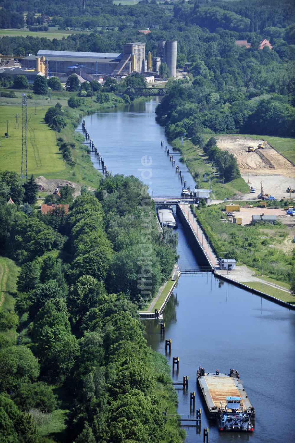 Luftaufnahme Zerben - Schleuse Zerben