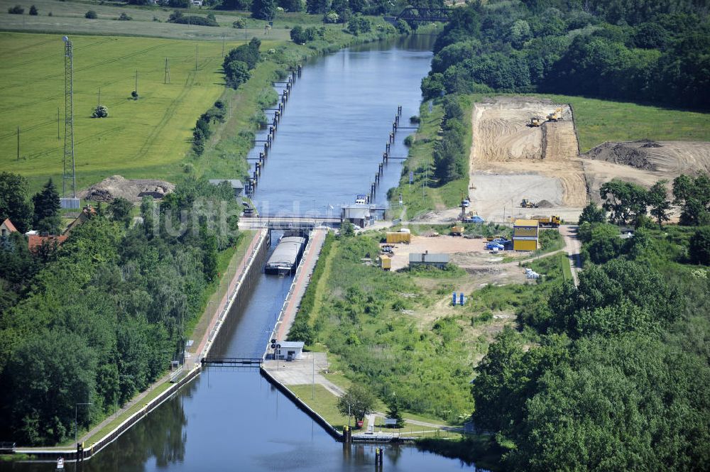 Luftbild Zerben - Schleuse Zerben