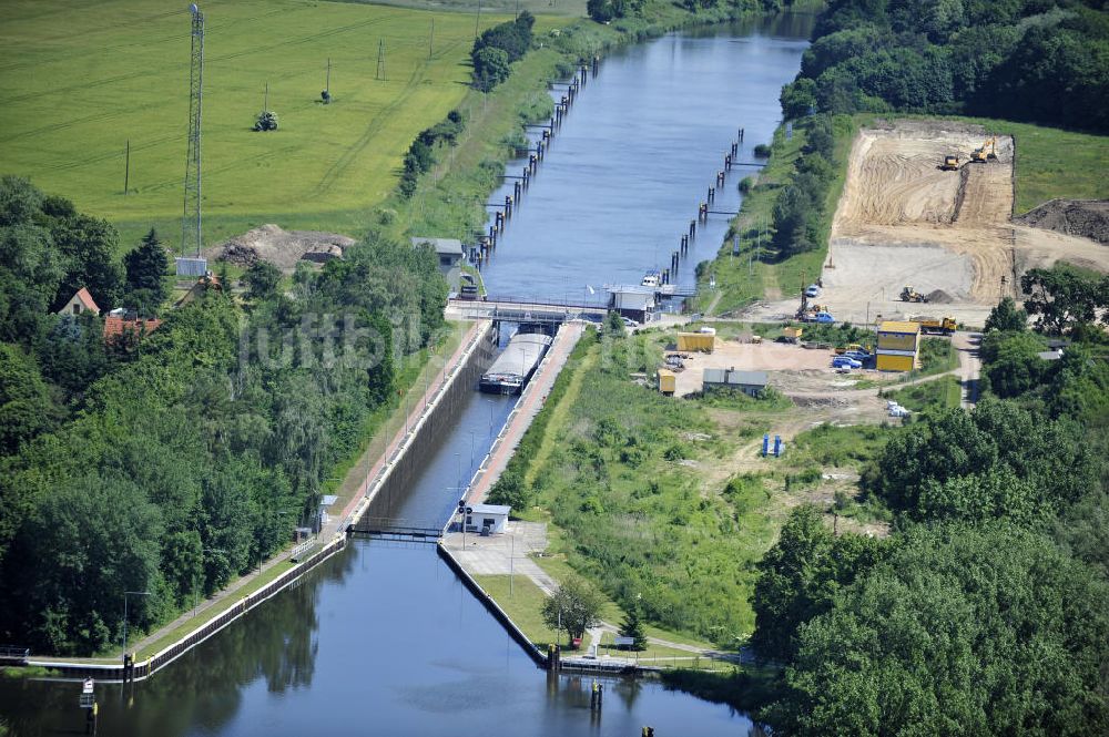 Luftaufnahme Zerben - Schleuse Zerben