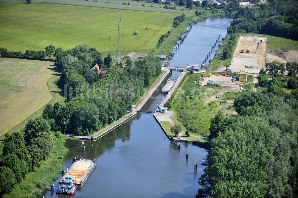 Luftbild Zerben - Schleuse Zerben