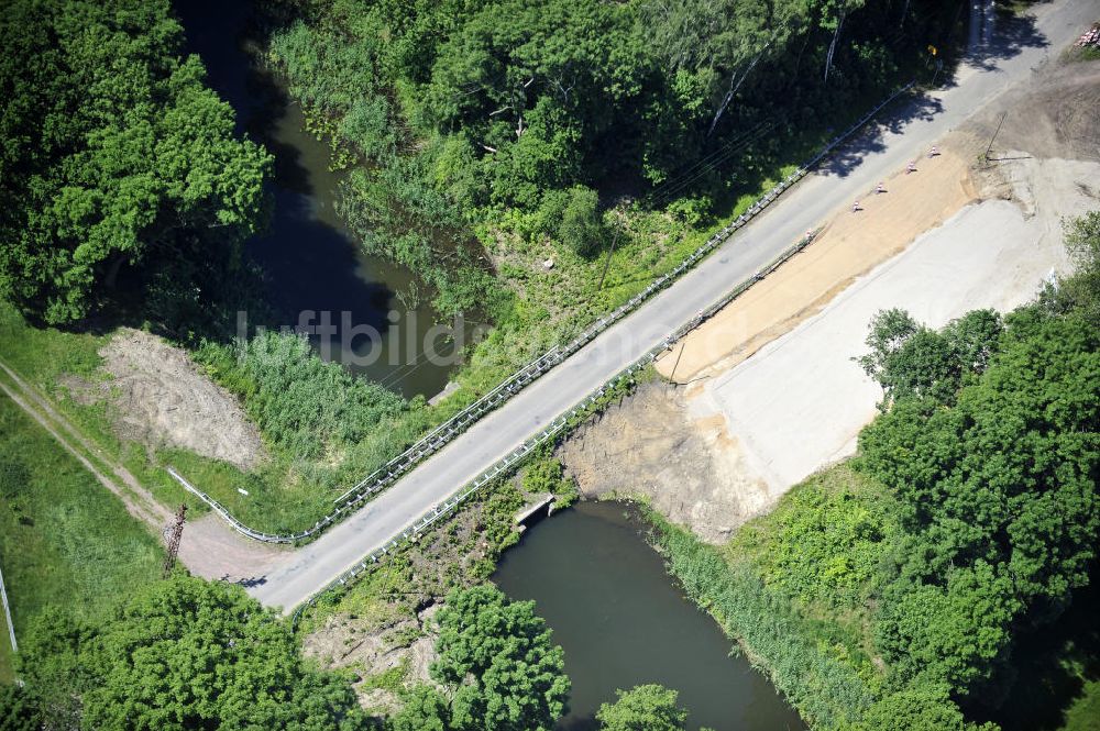 Luftbild Zerben - Schleuse Zerben