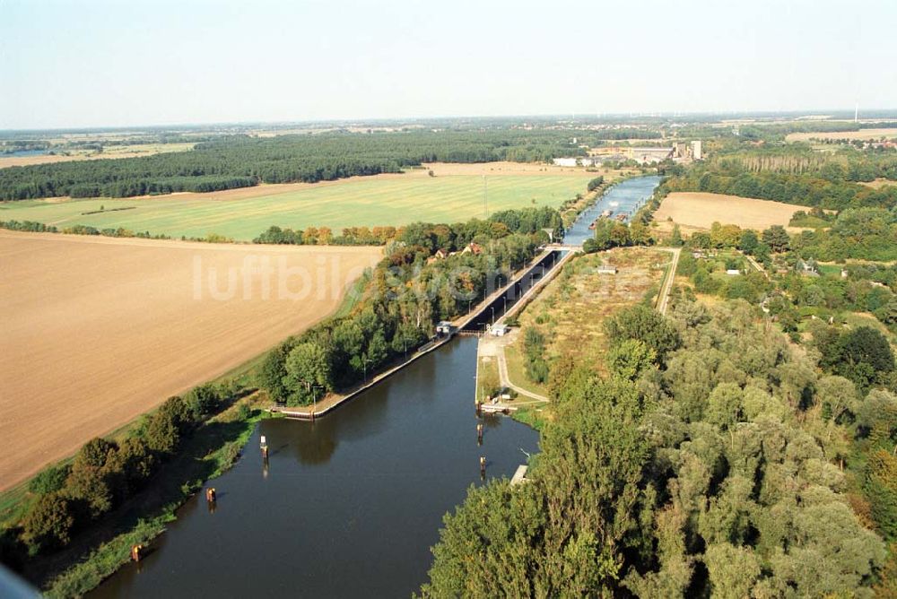 Luftbild Zerben - Schleuse Zerben