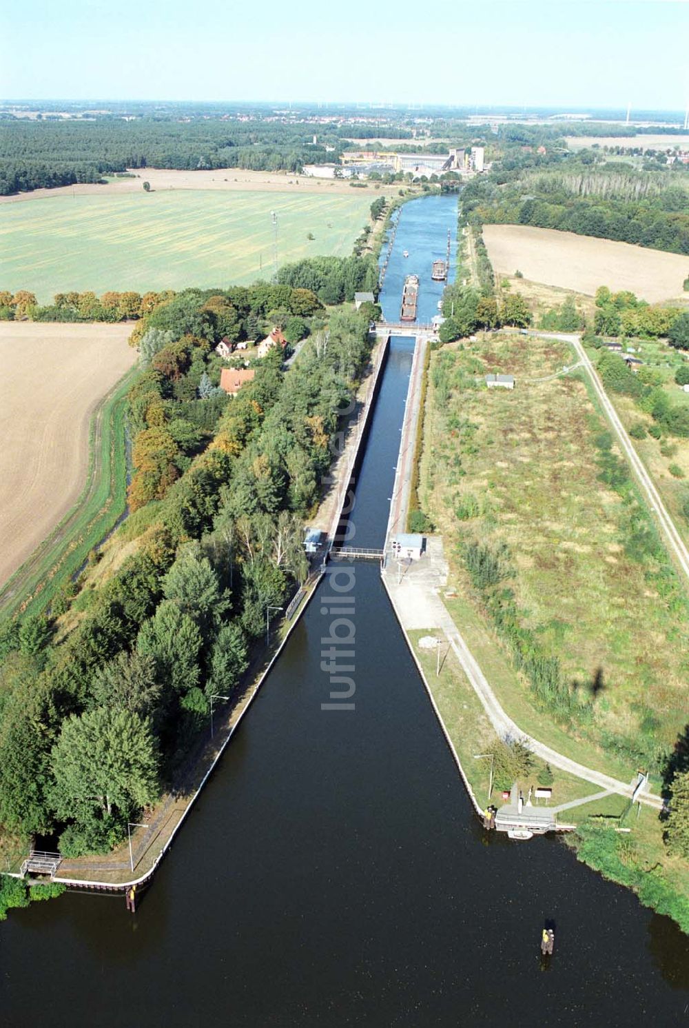 Luftbild Zerben - Schleuse Zerben