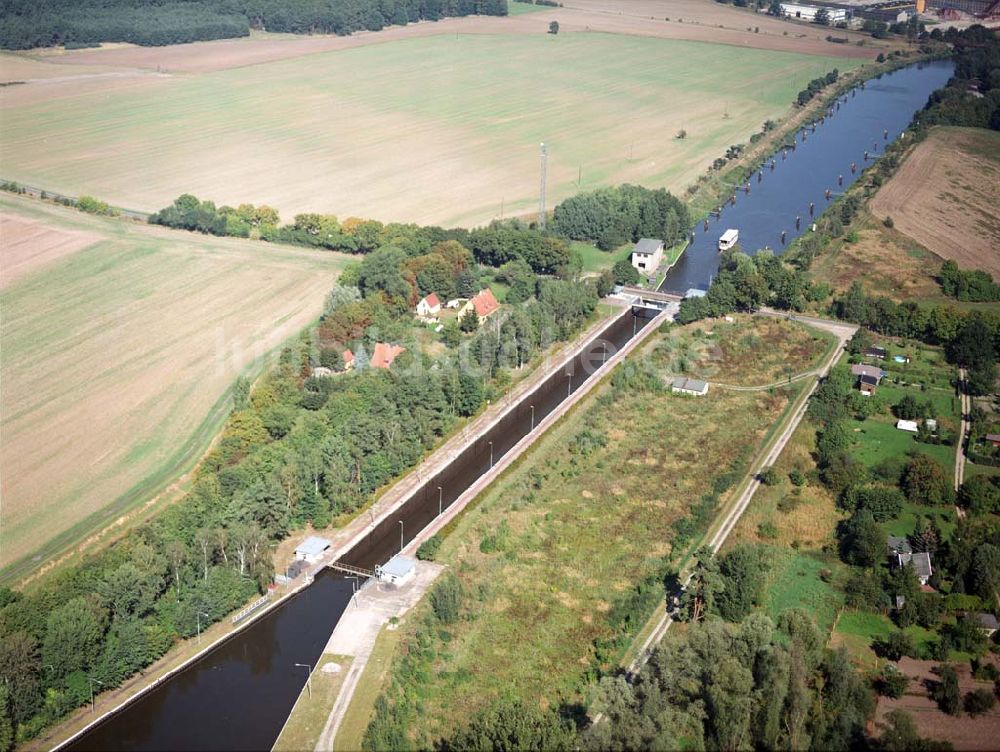 Luftaufnahme Zerben - Schleuse Zerben