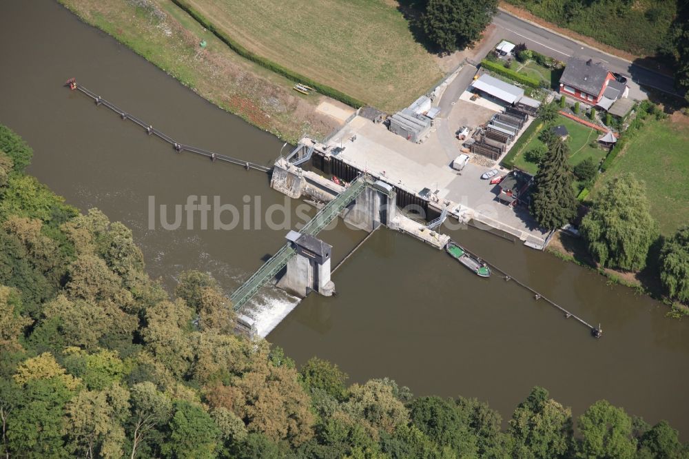 Luftbild Cramberg - Schleusenanlagen am Ufer der Wasserstraße der Lahn in Cramberg im Bundesland Rheinland-Pfalz, Deutschland