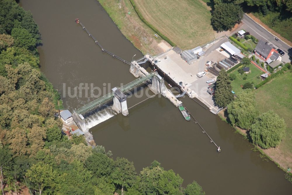 Luftaufnahme Cramberg - Schleusenanlagen am Ufer der Wasserstraße der Lahn in Cramberg im Bundesland Rheinland-Pfalz, Deutschland