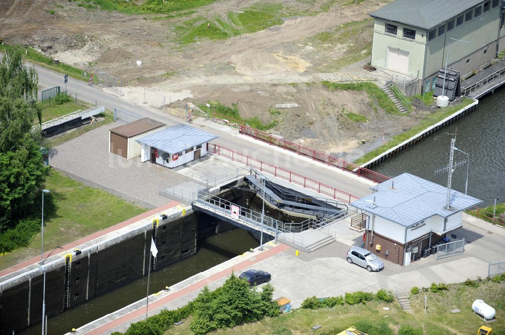 Luftaufnahme Zerben - Schleusenbrücke Zerben