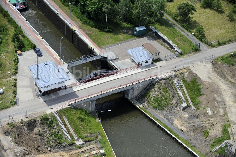 Zerben aus der Vogelperspektive: Schleusenbrücke Zerben