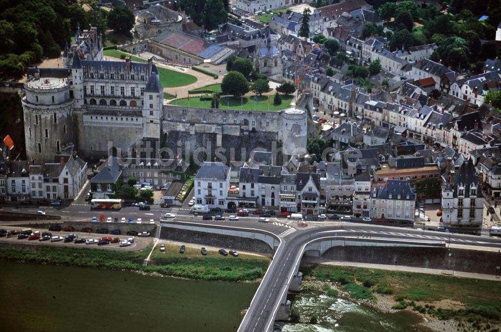 Luftaufnahme Amboise - Schloss Amboise an der Loire