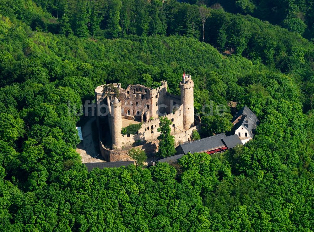 Bensheim aus der Vogelperspektive: Schloss Auerbach in Bensheim im Bundesland Hessen