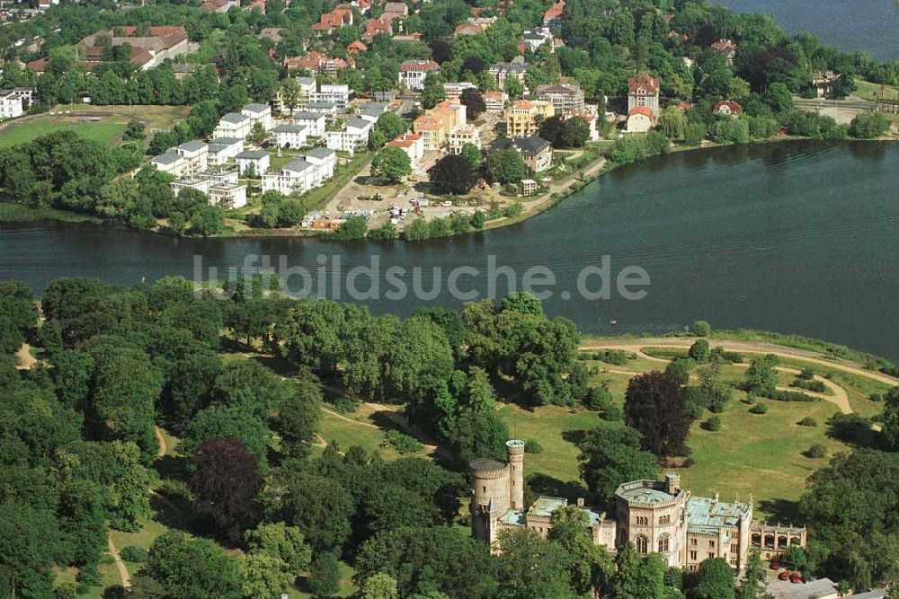 Potsdam - Park Babelsberg aus der Vogelperspektive: Schloß Babelsberg