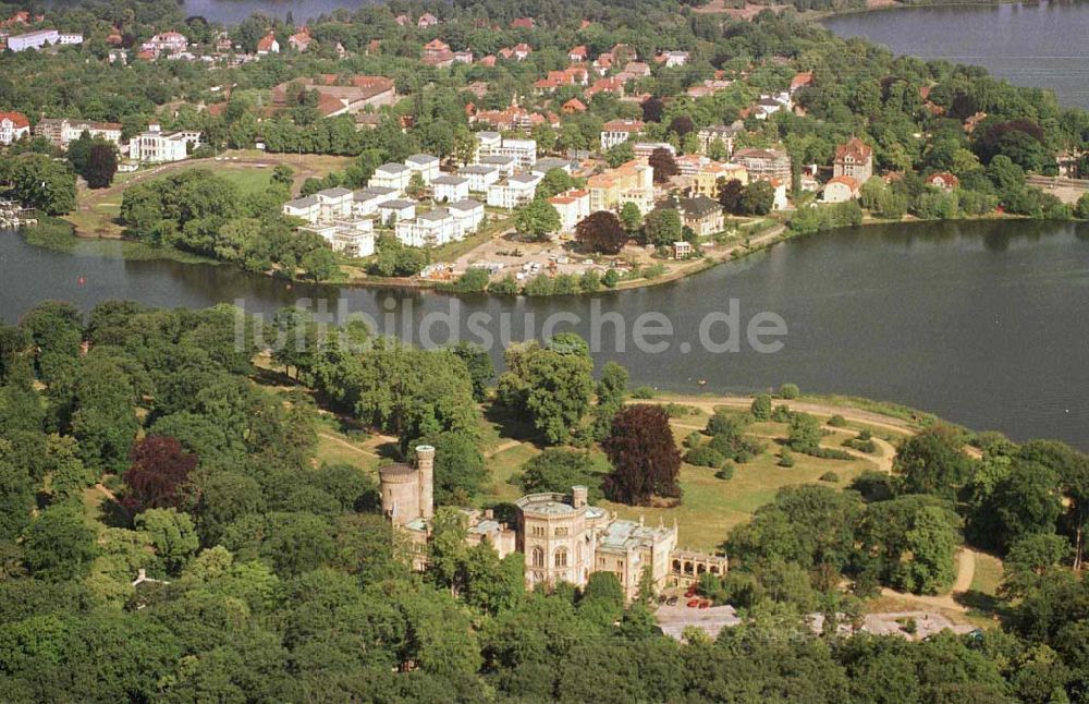 Potsdam - Park Babelsberg aus der Vogelperspektive: Schloß Babelsberg im Babelsberger Park